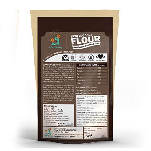 LEANBEING Leanbeing Keto Coconut Flour (1Kg) ( Ultra Low Carb Coconut Flour| Gluten Free | Coconut Powder