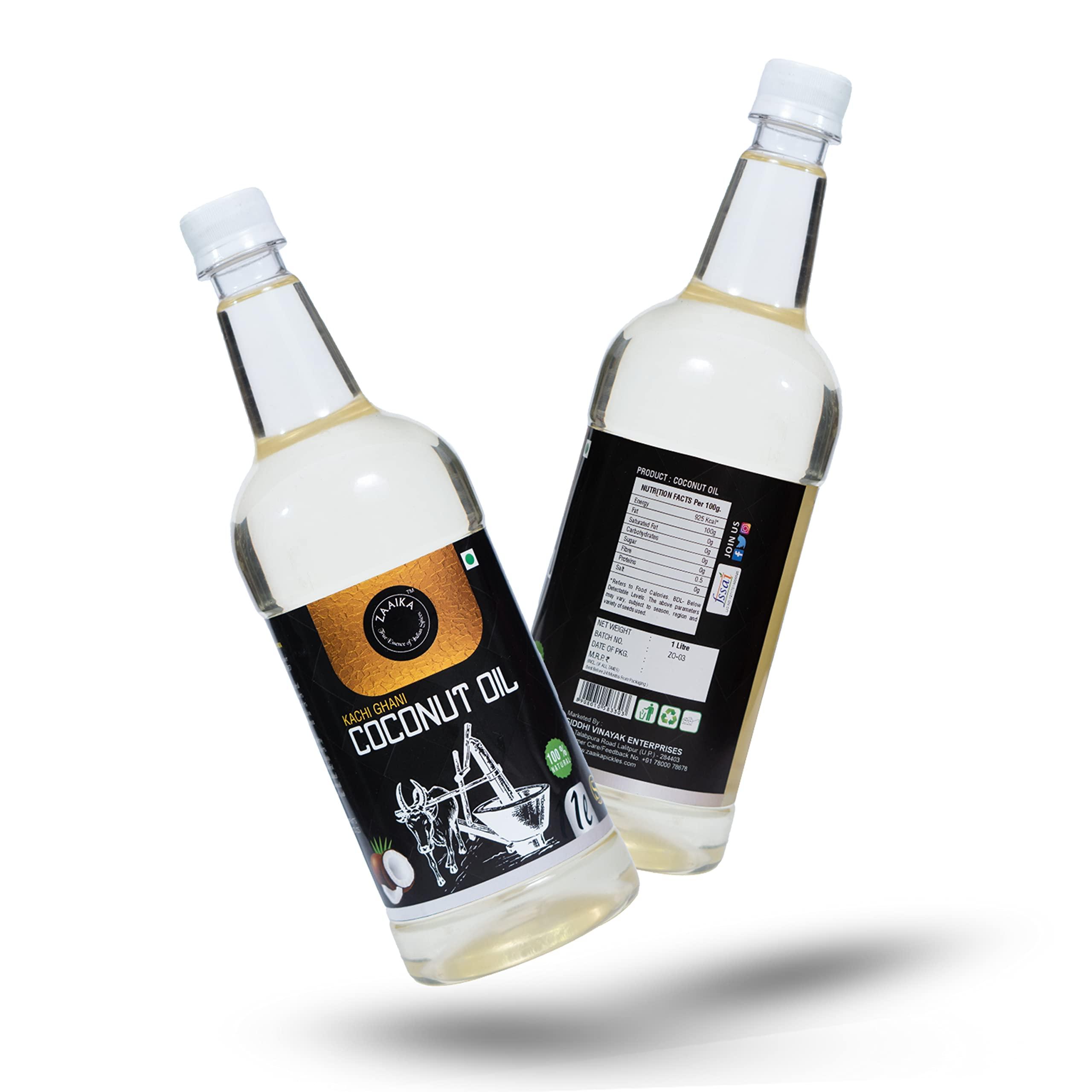 ZAAIKA ZAAIKA Cold Pressed Vergin Coconut Cooking Oil - 1L