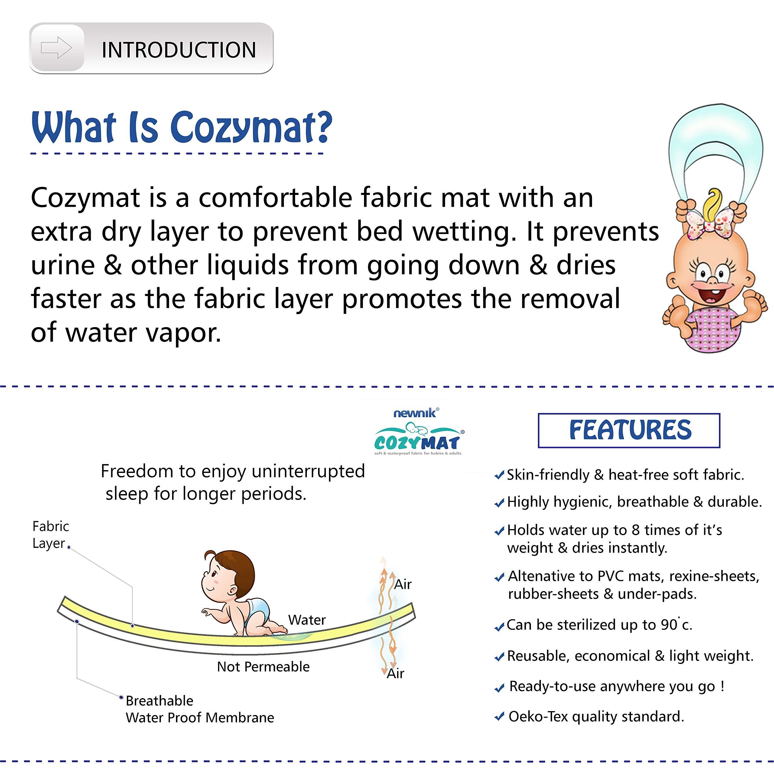 Cozymat Cozymat Reusable Underpad Washable Incontinence Bed Pad Overnight Sheet, Underpad Mattress Protection for Baby, Elderly & Patient Care (Plum, Large (140cm x 100cm))