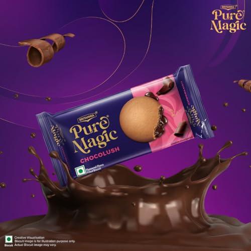 Britannia Britannia Pure Magic Chocolush, 300g, with extra crunchy biscuit and gooey choco-filling, Pack of 2