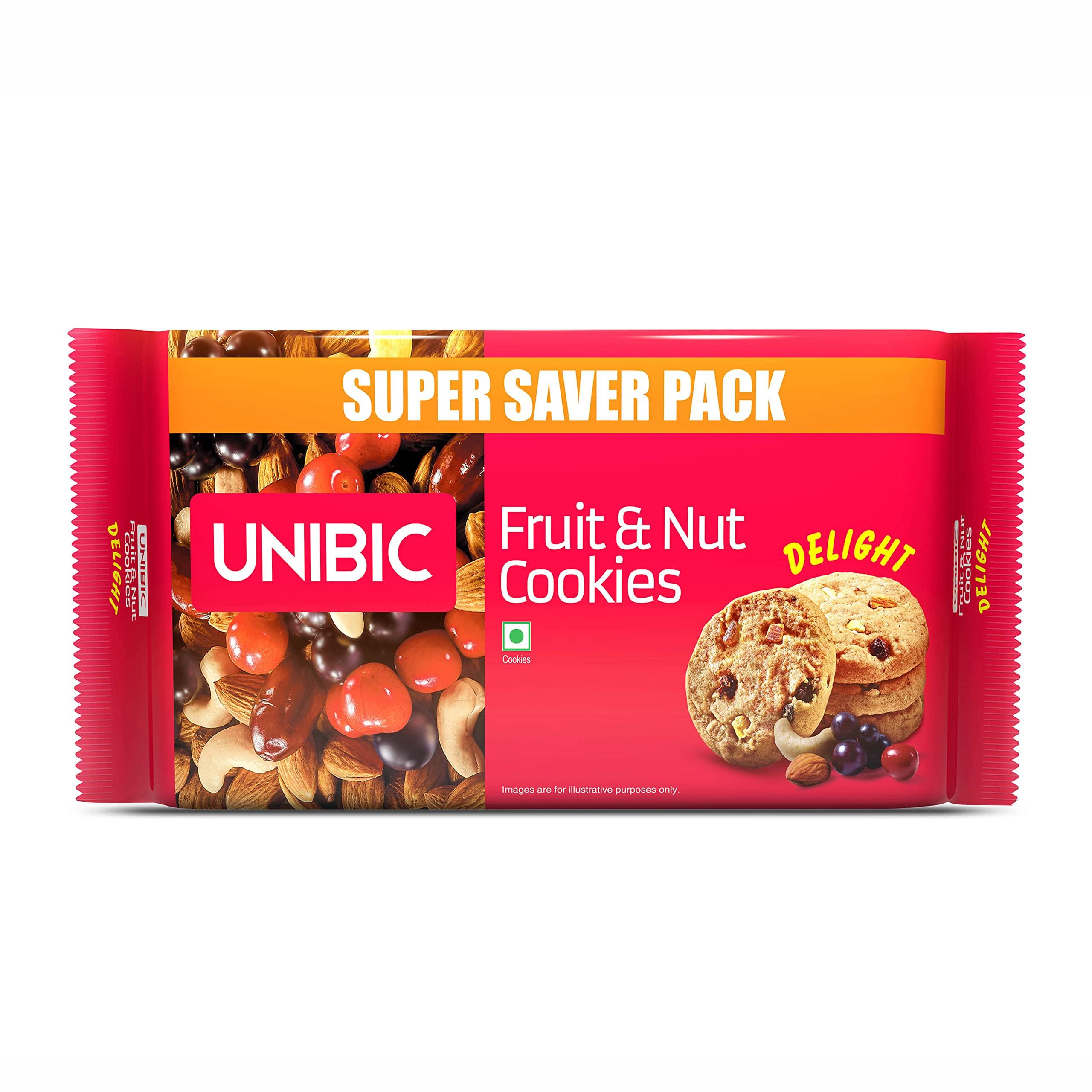 Unibic Unibic Choco Chip And Fruit N Nut Cookies Combo, 500Gram X 2 - Assorted