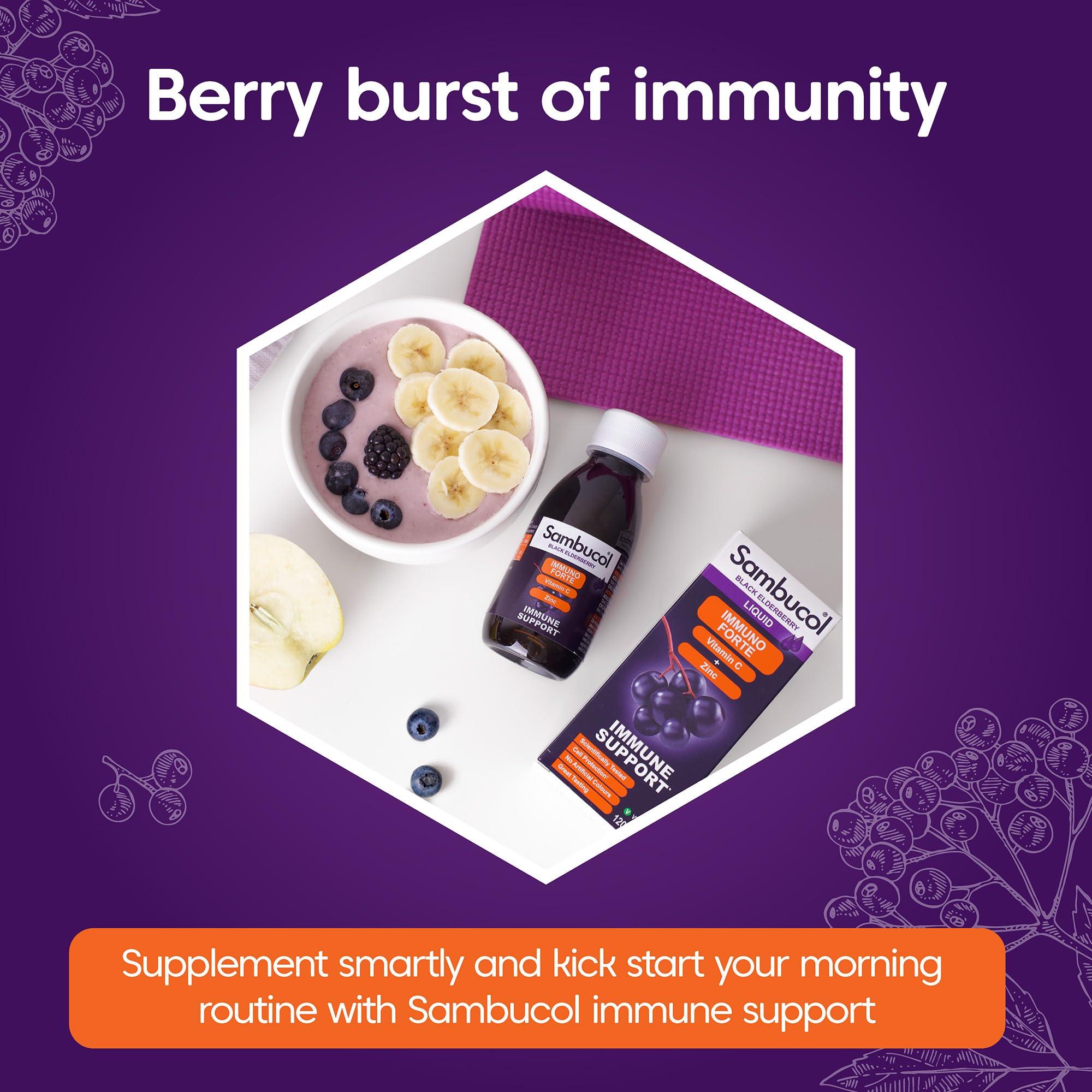 Sambucol Sambucol 120ml Immuno Forte Liquid by SAMBUCOL Black Elderberry Liqu