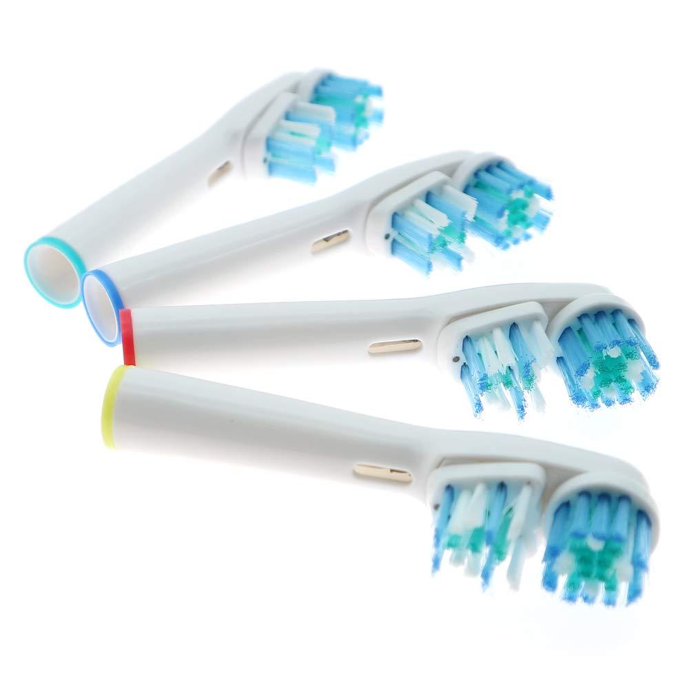 VWONST Replacement Brush Heads Compatible with Oral B- Double Clean Design, Double Clean Brush Heads, Compatible with Braun Oral-B Dual Clean Electric Toothbrush - Pack of 4