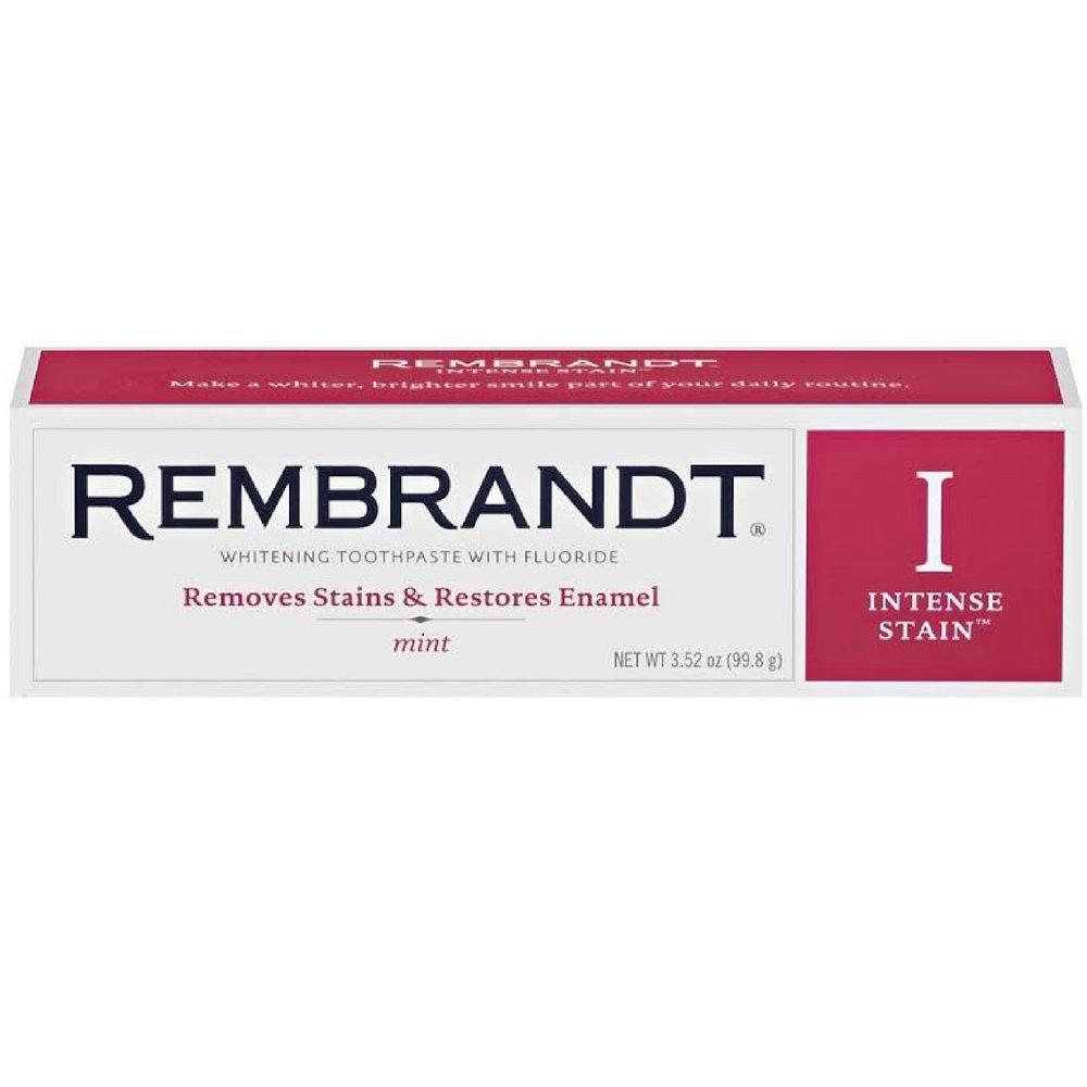 REMBRANDT Rembrandt Intense Stain Whitening Toothpaste 3.52 oz, 2 Pack, Mint Flavor