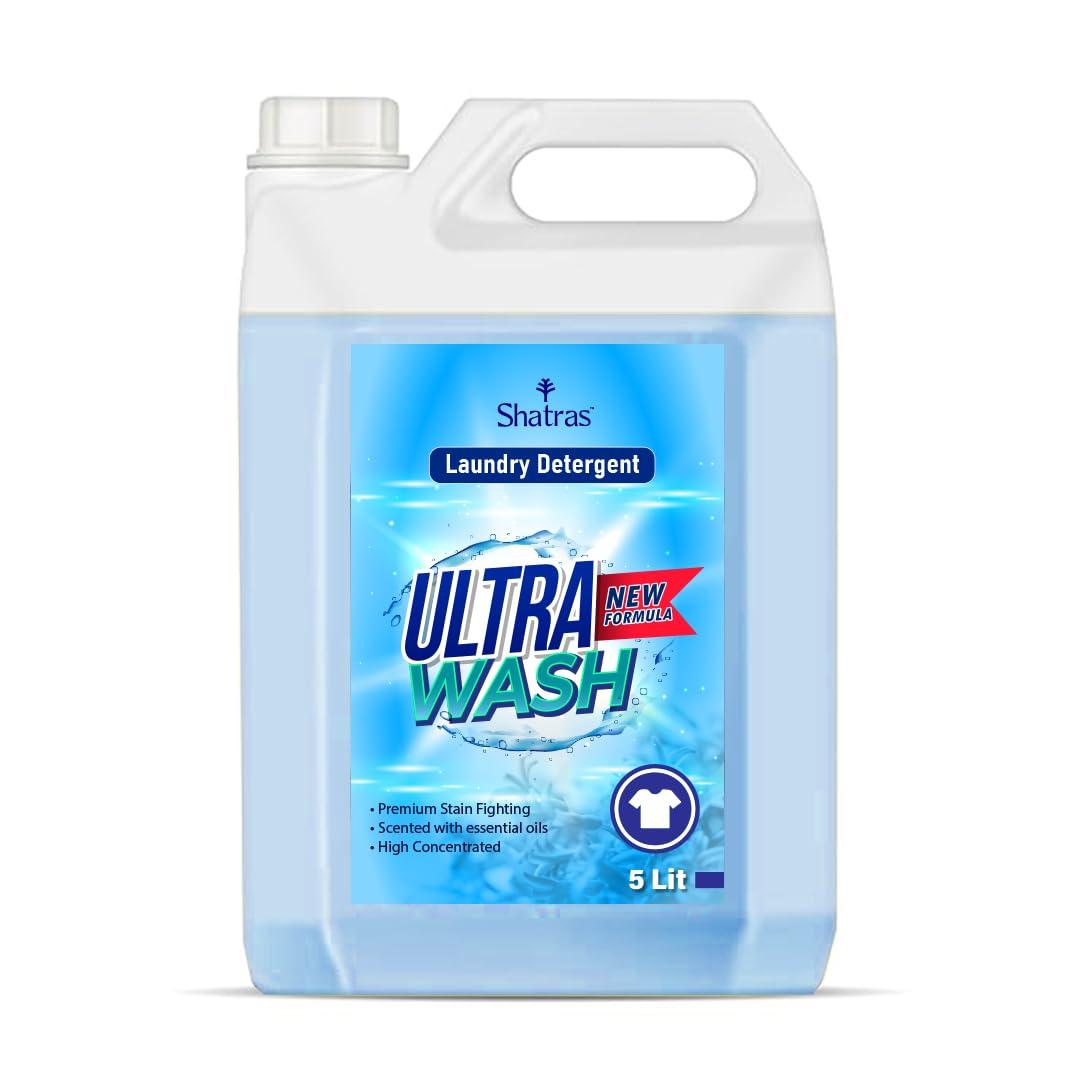 Shatras Shatras Ultra Wash Low Foam Laundry Liquid Detergent, For Top & Front Load Washing Machine Fabric Sanitising Germ Guard Daily Wash Laundry Detergent