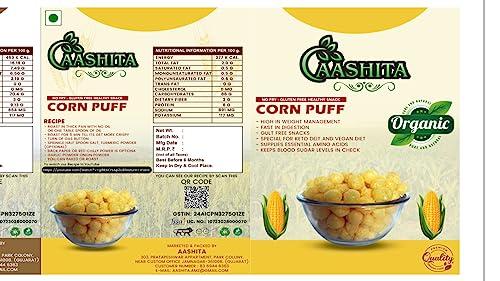 Generic AASHITA KURMURA MURMURA Whole Corn Puff for Healthy Breakfast Snack Food | Mieze Puff - 200 Gram (Pack of 2)