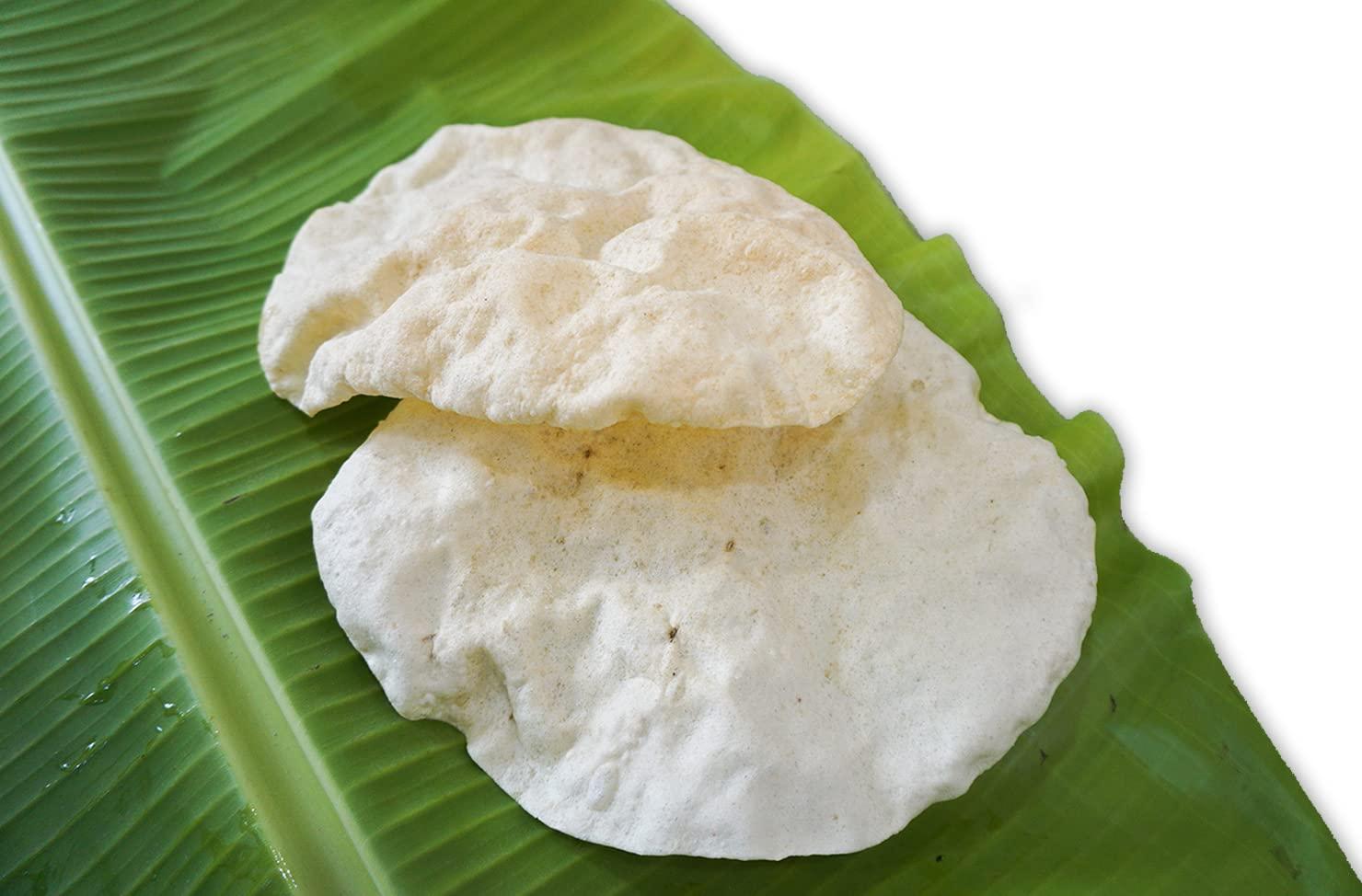 MADURAI MEENAKSHI MADURAI MEENAKSHI Appalam Papadam | South Indian Papad | Madurai Plain Rice & Urid Happala,(size No.4, 250gm x 2)Traditional Homemade / Papad/ Appalam /Papad Plain Indian Papad /Madurai Happala South Indian Papad Papadam Snack for Meals