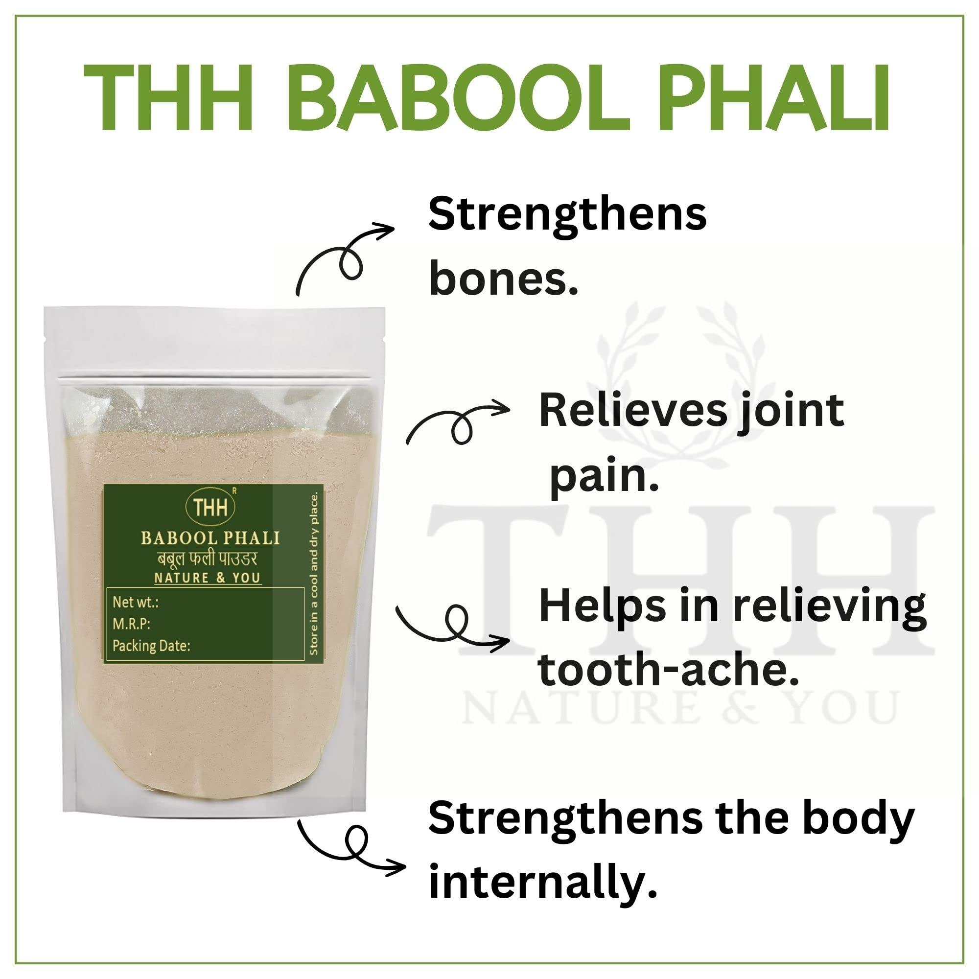 THH THH Babool Phali Powder (200 Grams), Babool Powder Fali, Babul Phali, Kikar Phali, Acacia Arabica