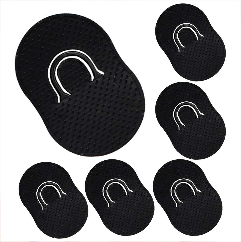 Vandorla 6 PCS Pocket Palm Combs, Portable Mens Hair Brush, Shampoo Combs Pocket Scalp Massager Brush, Soft Palm Brush for Men Short Hair, Black