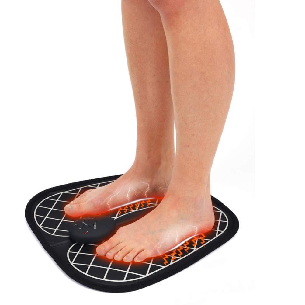 M K ZONE M K Zone Foot Massager Pad Feet Muscle Simulator Improve Blood Circulation Relieve Ache Pain 6 Modes Automatic Cycle Electrical Muscles Simulator, Foldable Massage Physiotherapy Charging Pad
