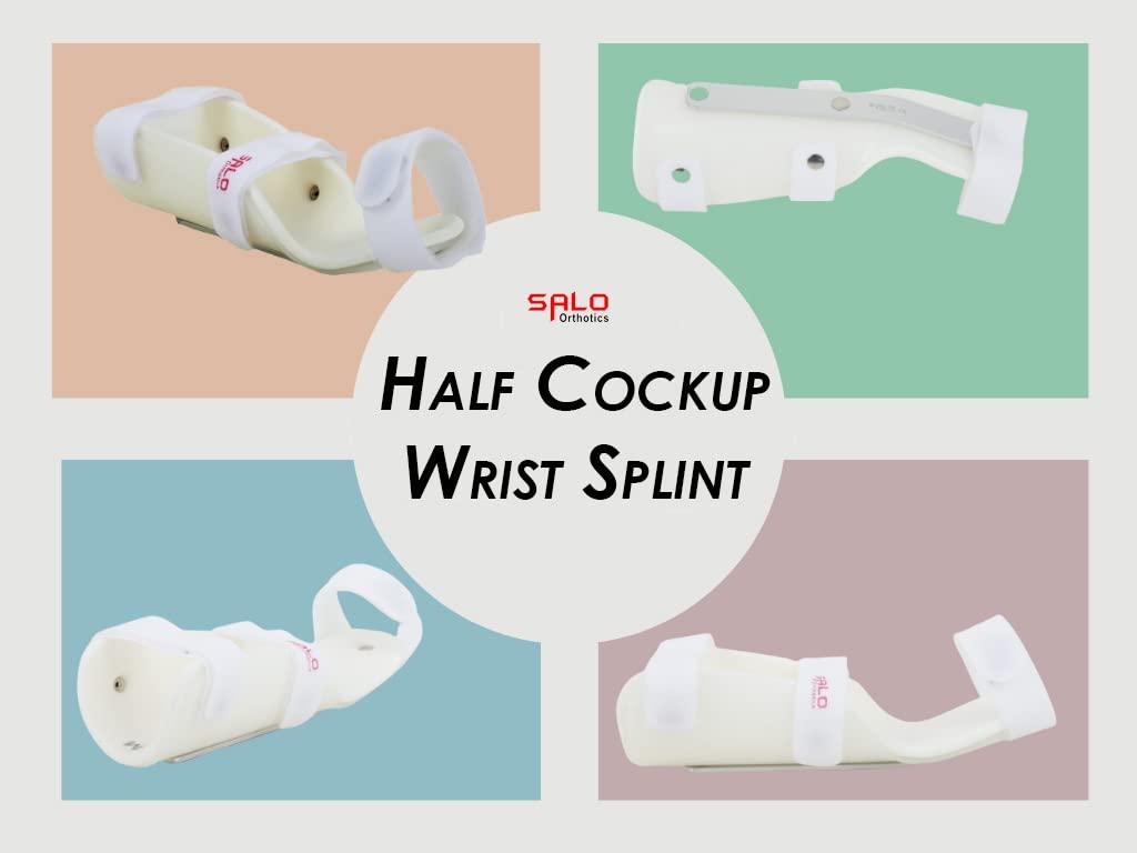 SALO Orthotics SALO Orthotics Half Cock-Up Wrist Splint | Wrist Support for Carpal Tunnel, Tendonitis, Arthritis, Broken Wrist, Sports Injuries Pain Relief | Size - LARGE