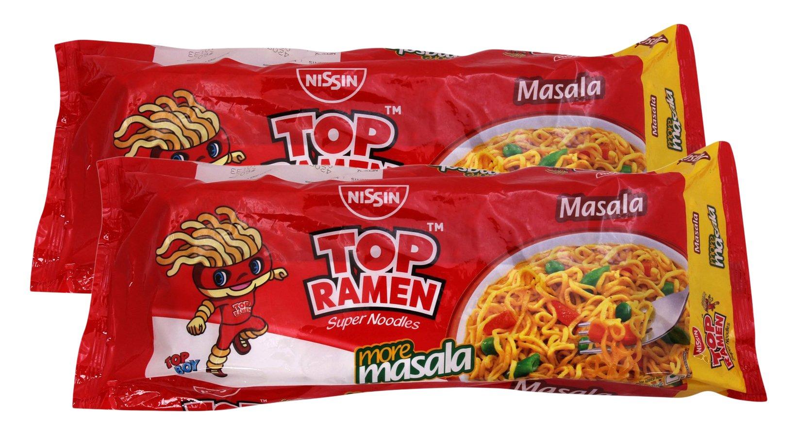 Nissin Big Bazaar Combo - Nissin Top Ramen Super Noodles Masala, 420g (Pack of 2) Promo Pack