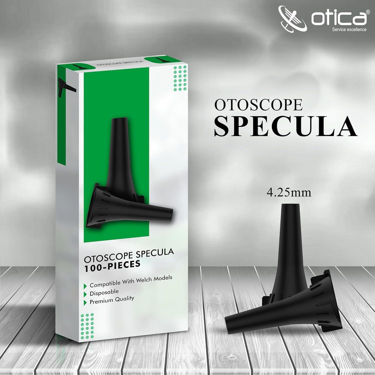 OTICA 4.25 mm Disposable Ear Specula for Welch Otoscopes compatible with all otoscopes of Wel ch-Allyn Universal Otoscope Speculums tips otoscope cover pediatric Bag of 100 psc
