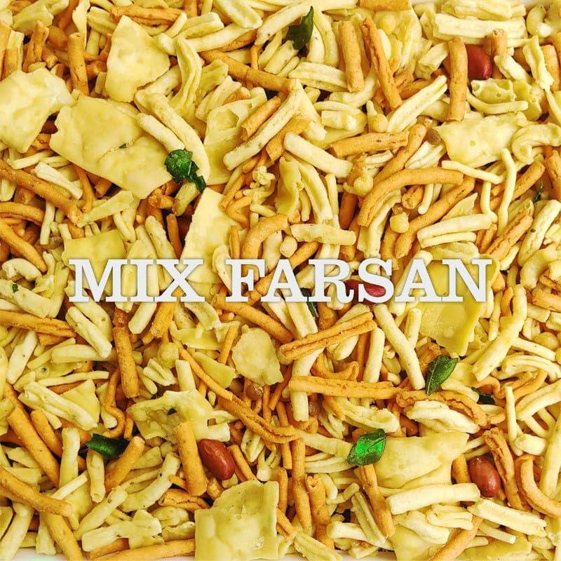 MAHASAGAR Mahasagar Farsan Tasty Mix Farsan Tasty - Pack of 4 X 250grams - 1Kg| Misal Pav Farsan Tasty|Namkeen