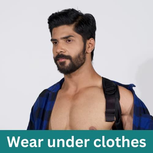 unimaker Unimaker Posture Corrector Clavicle Support Brace - (Free Size) Belt For Men & Women. Body Posture Correction With Adjustable Magnetic Compression Therapy For Spinal/Backbone Lower & Upper Pain Relief