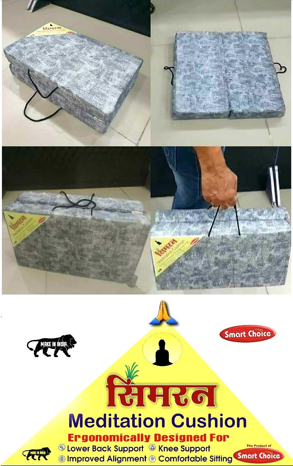 Generic Simran Meditation Floor Cushion Foldable, Relaxing and Suitable for satsang and Simran Class, Yoga, Meditation and Pooja Room.