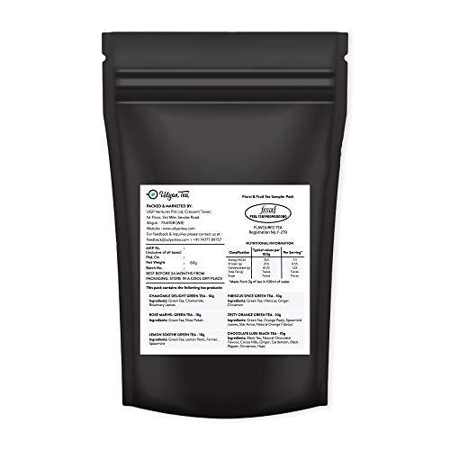 Udyan Tea Udyan Tea Floral And Fruit Green Tea Sampler - 60g | 6 Varieties - 10g Each | Green Tea Assorted Pack | 100% Natural Loose Leaf Tea Samples