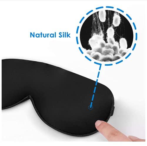 JEFlex JEFlex Natural Silk Sleep Mask Blindfold, Super-Smooth Eye Mask