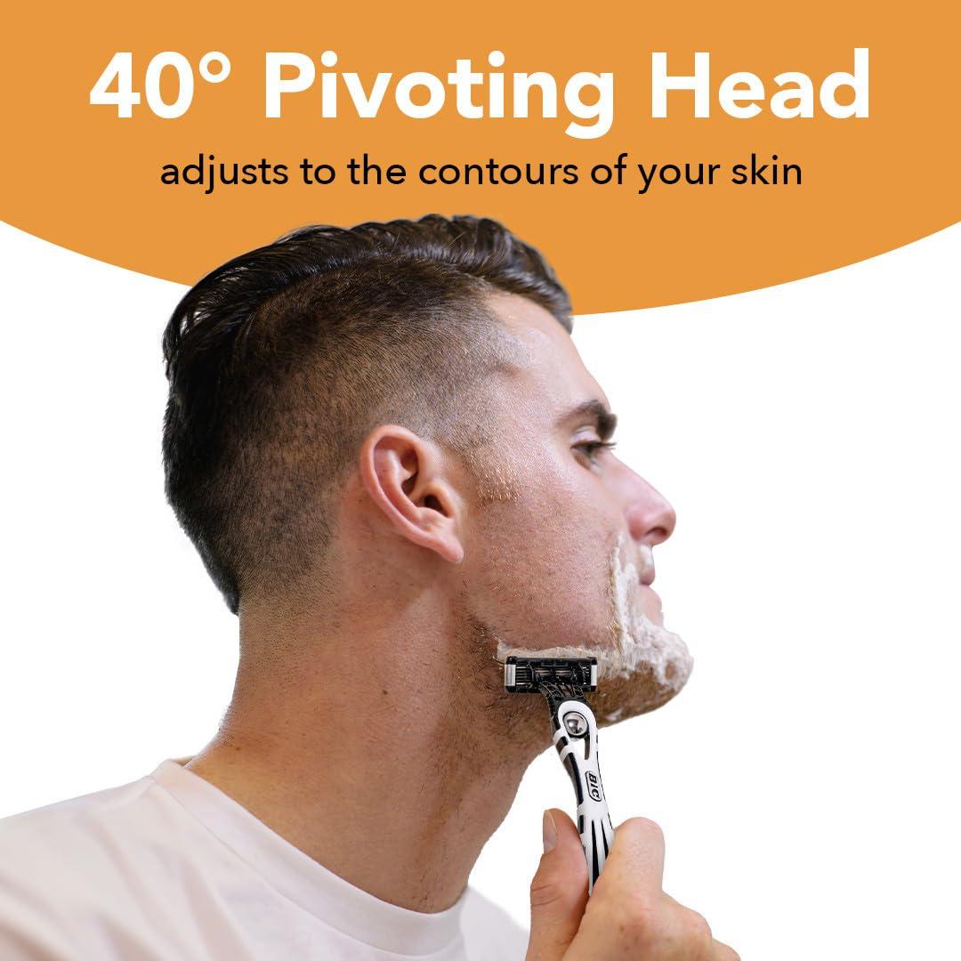 BIC BIC Flex 5 Disposable Razors for Men, Sensitive Skin Razor For a Smooth and Close Shave, Portable Razors with 5 Blades, 4-Pack Disposable Razor Set