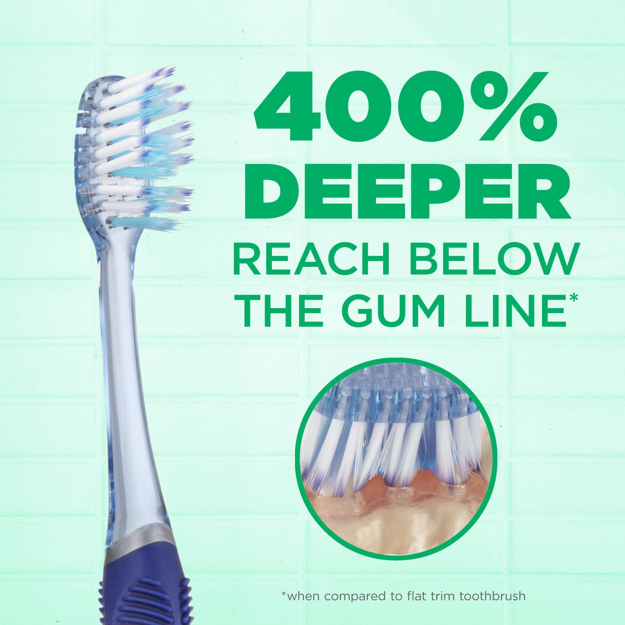 Gum GUM - 525E Technique Deep Clean Toothbrush with Quad-Grip Handle, Compact Head & Soft Bristles, 3 Count