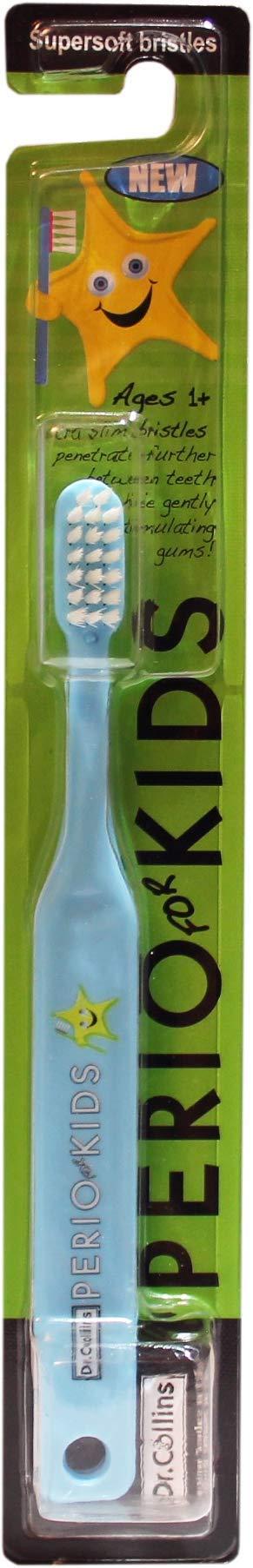 DR. COLLINS Dr. Collins Perio Toothbrush for Kids, Blue (Pack of 6)