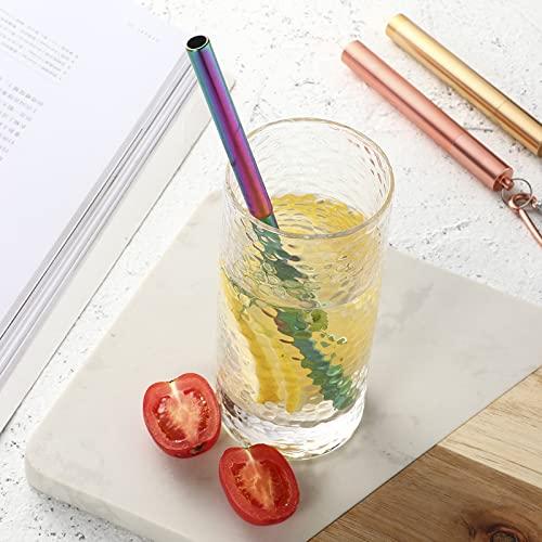 ANAB GI ANAB GI Reusable Metal Straws Collapsible Stainless Steel Drinking Straw Portable Telescopic Straw with Case and Brush