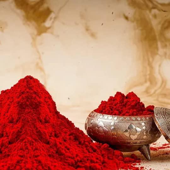 GODSOWNCOUNTRYIN Kumkum Powder RED GODSOWNCOUNTRYIN (40 Gram) - Used for Tika, Tilak, Tikka, Bindi, Bottu, Pottu, Auscipious for Pooja Purpose, Cure Mental Stress