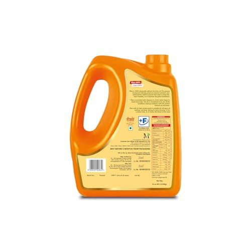 SUNPURE Riso Physically Refined Rice Bran Oil 5L | Cooking Oil for healthy heart | Edible Vegetable Oil | Rich in Natural nutrients like Vitamin A, D & E | Helps to boost immunity | Chemical Free Oil | Preservative Free