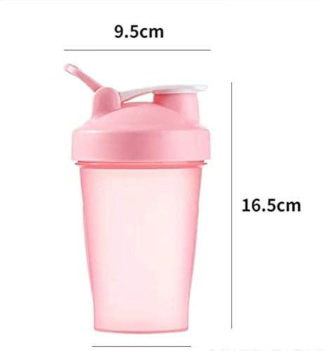 Shaker Bottle Blender Shaker Bottle with Classic Loop Top& Stainless Whisk Ball-16oz (Pink)