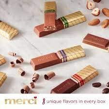 Generic Storck Merci Assorted Milk Chocolate 4 Specialities, Edel Rahm, Milk Almond, Edel Nougat, Praline, 200g
