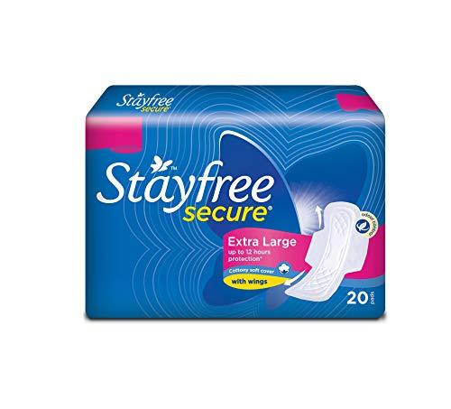 Stayfree Stayfree Secure XL Cottony Sanitary Napkins with Wings, Extra Large (60 Count) & Stayfree All Night XL Dry Max Cover Sanitary Napkins - 42 Pads (Super Saver Pack)