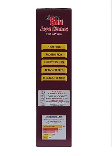 8AM 8AM SOYA Chunks High in Protein,200g Set of 2