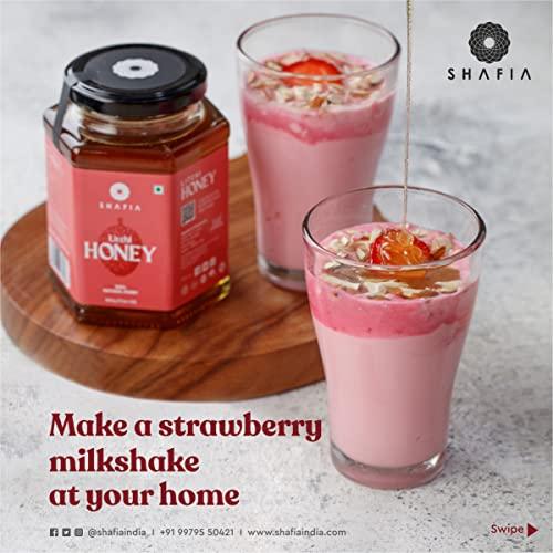 SHAFIA Shafia Litchi Honey : 100% Pure & Natural, Unprocessed Honey, No Sugar Adulteration (500 Gram)