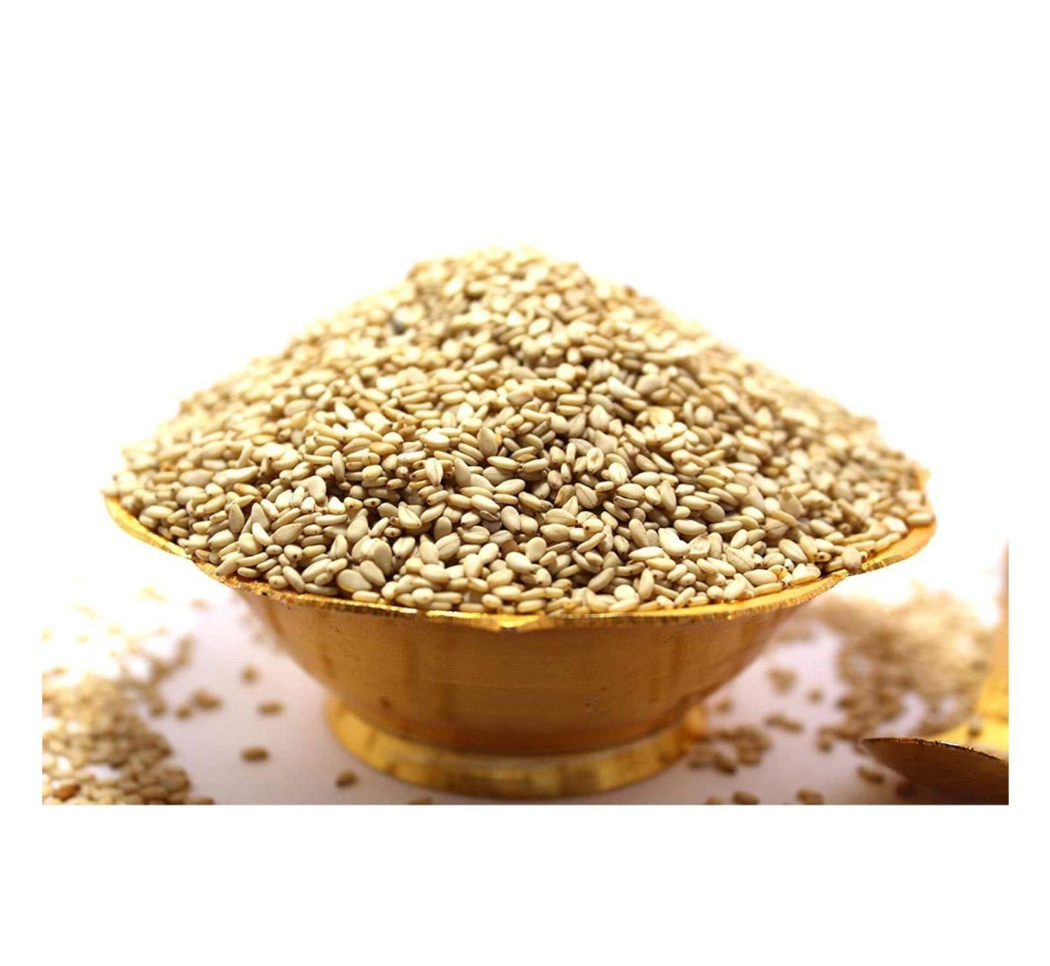 Marwadi Rajasthani Marwadi Rajasthani Testy Raw White Sesame Seeds | Safed Til - 900 Grams
