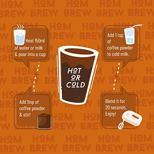 Hombrew coffee Hombrew Choco-Orange Flavoured Instant Coffee | 100% Pure coffee | Vegan | No Sugar Added & Unsweetened | Enjoy Cafe Flavor from Home (100 Grams)