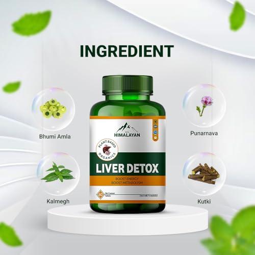 Divya Himalayan Divya Himalayan Plant-Based Liver Detox Supplement, 60 Tablets, Vegan, Non-GMO, Gluten-Free, Herbal Liver Support Formula