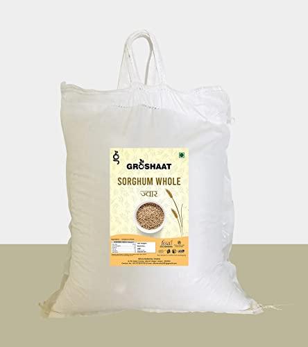 Groshaat Groshaat Jowar Sabut (Sorghum Whole)- 10Kg Pack Gluten free, High Protein, Rich in iron, Rich in phosphorous