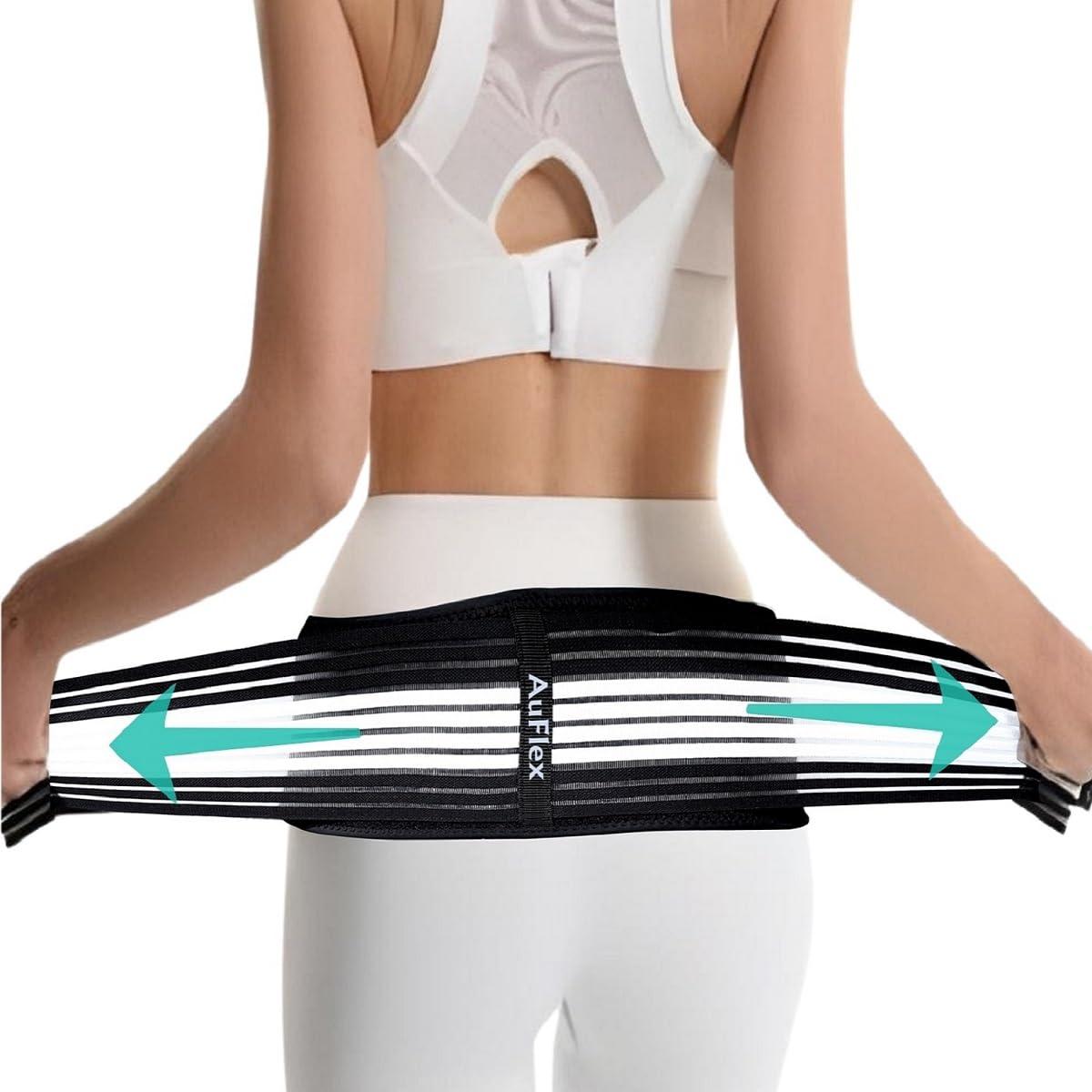 AuFlex AuFlex Sacroiliac SI Joint Hip Belt - Pain Relief for Sciatica and Pelvis - Lumbar and Hip Support Brace for Men and Women (Hip Size 30-44 inches)