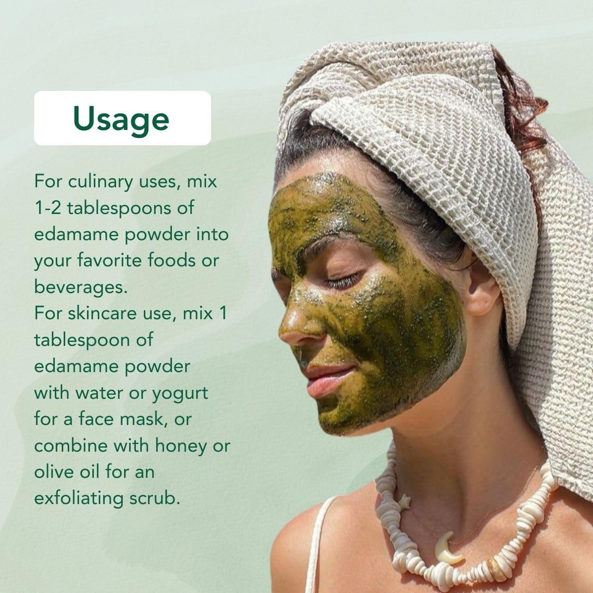 GOYa BaSICS Goya Basics Edamame Powder, 100g | Plant Protein Superfood for Smoothie Mix, Shakes, Soups | Organic, Vegan, Non-GMO, Gluten-Free | High Fiber Protein Supplement