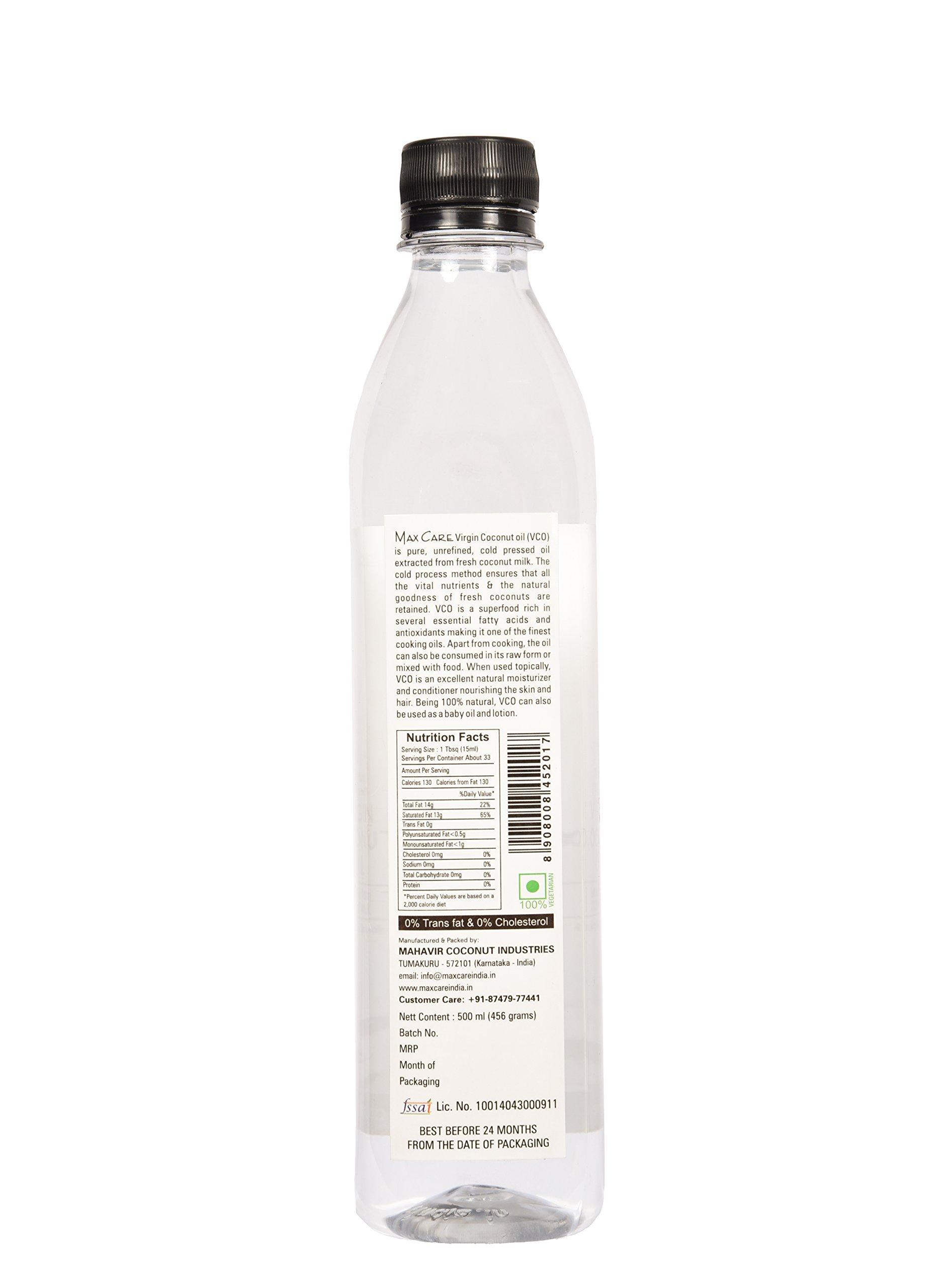 MAX CARE Max Care Cold Pressed Virgin Coconut Oil, 250ml and Max Care Cold Pressed Virgin Coconut Oil, 500ml