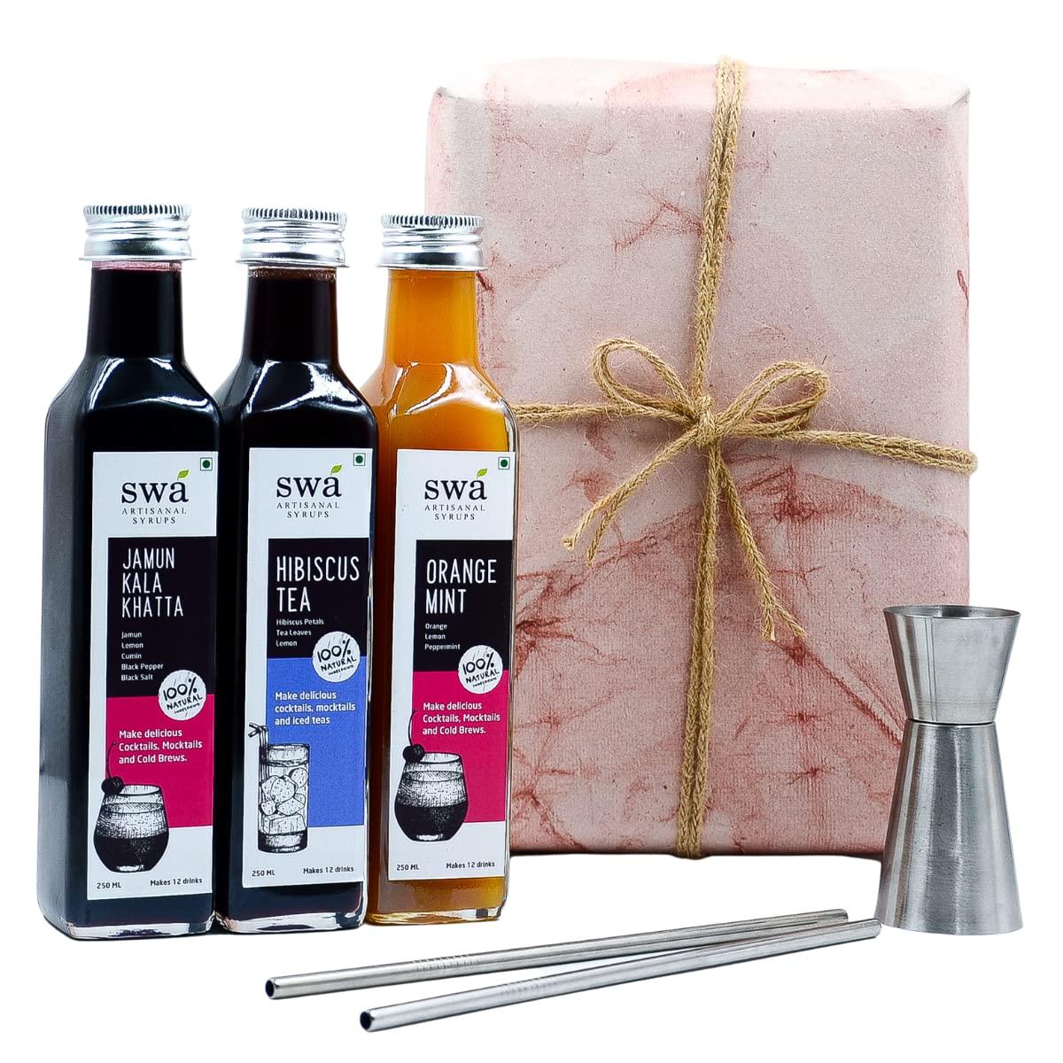 Swa Artisanal Syrups Swa Artisanal Syrups - Spl Gift Pack, Ideal for Corporate Gifts / Diwali / Christmas / New Year / Festivals / Celebrations
