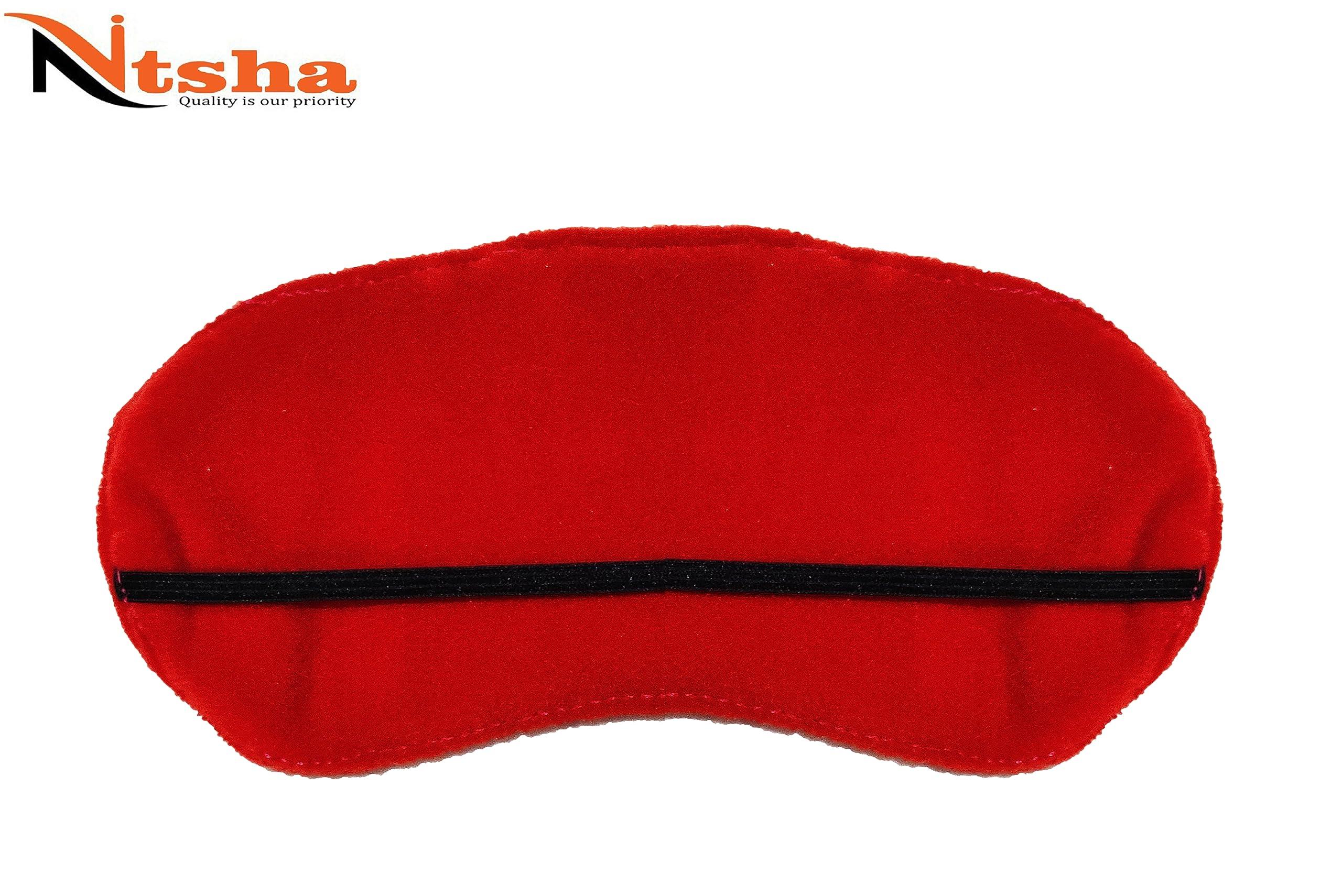 Nitsha Nitsha Velvet Blind Sleeping Cartoon Character Eye mask shade for Men Women Girls Boys Kids - Black and Red Model No.18