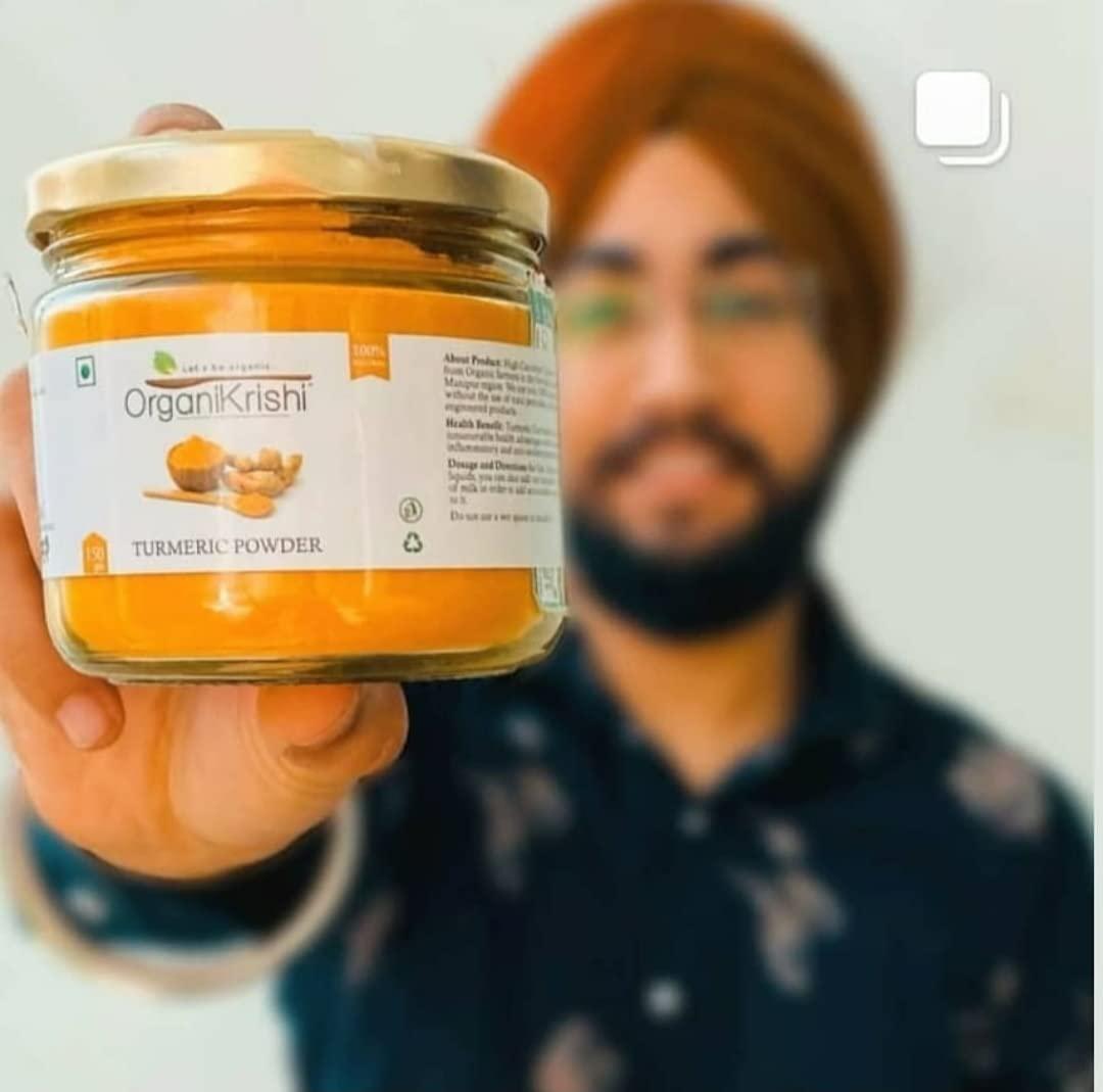 OrganiKrishi OrganiKrishi Lakadong Turmeric Powder | | 7% Curcumin - 150gm