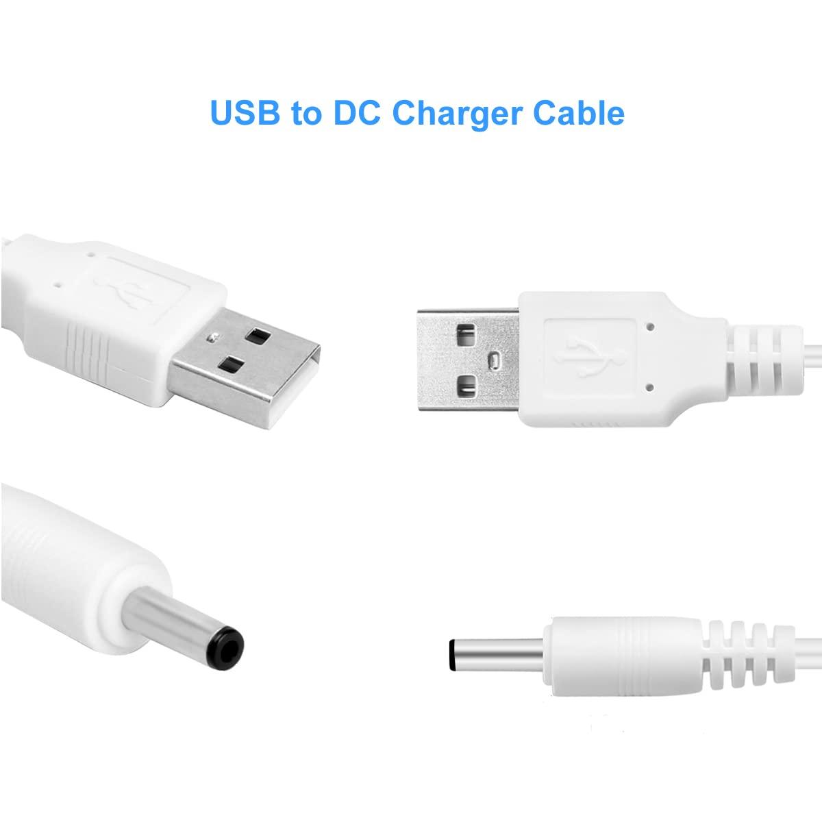 HARBENDI HARBENDI Replacement Charger Cord for Fairywill/KIPOZI/Dnsly/Sboly Sonic Electric Toothbrush USB Charging Cable 3.3feet White