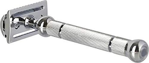 Foreign Holics Foreign Holics Imported Double Edge Heavy Metal Shaving Razor For Men & Boys-50 gm (Silver)