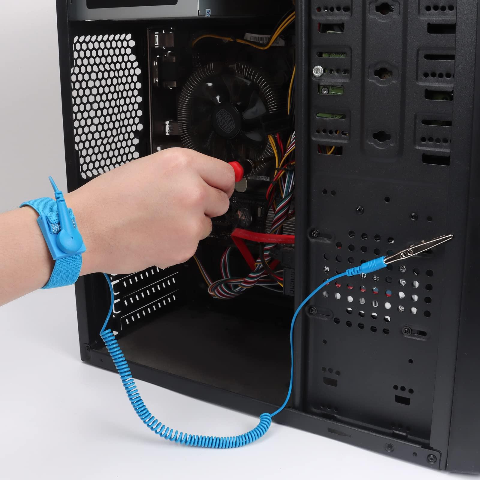 STREBITO STREBITO Anti Static Wrist Strap, 11\" Antistatic Wrist Band Grounding Bracelet ESD Wrist Strap Adjustable wristband