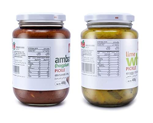 Grandmas Grandmas Authentic Kerala Style Ambazhanga Pickle - Lime White Pickle Combo | 400g Bottle | Healthy and Tasty South Indian Pickle