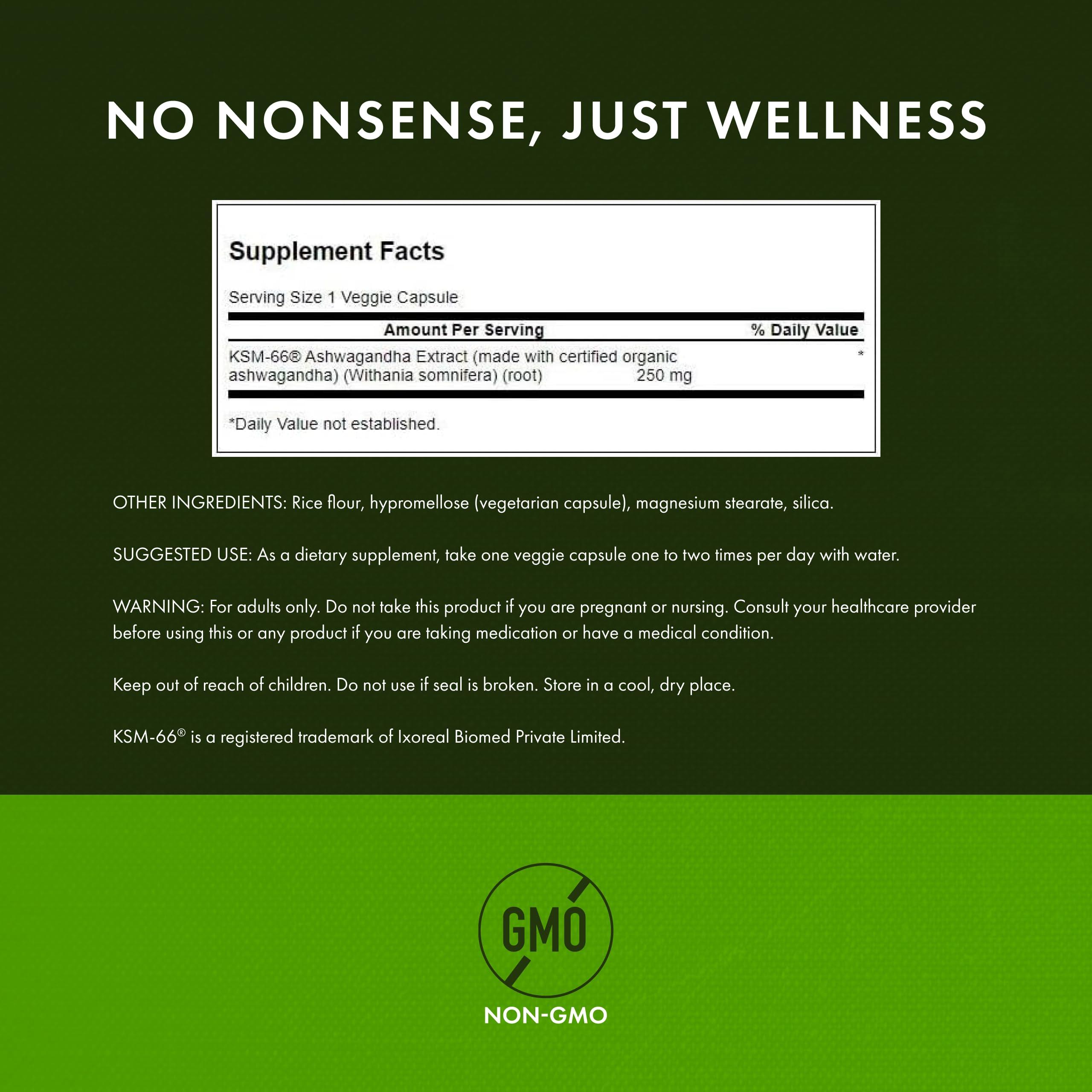 Swanson Ultra Swanson Ultra Ultimate Ashwagandha Ksm-66, 250 mg, 60 Veg Caps