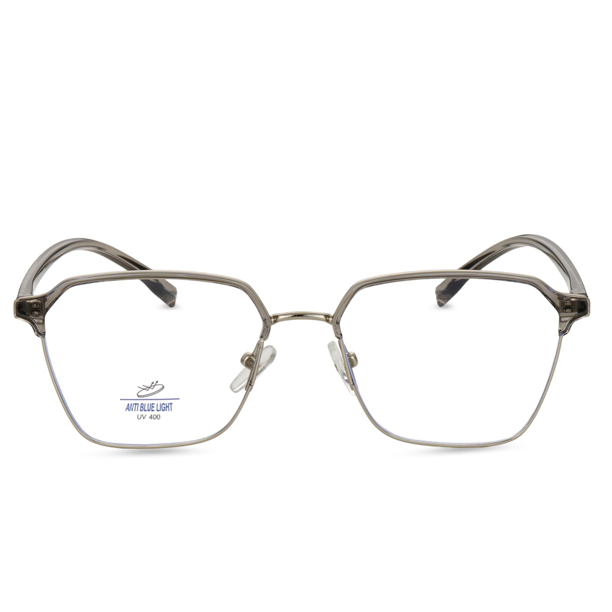 Vast Vast Square Blue Cut Computer Glasses for Eye Protection | Zero Power, Anti Glare & Blue Light Filter | UV Protection Specs for Men & Women | Chasma For Men Frames Blue Cut Lenses | Transparent