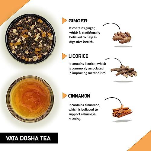 TEACURRY TEACURRY Vata Dosha Tea (2 Month Pack, 60 Tea Bags) - Helps with Vata, Relaxation, calming & Digestion | 100% Natural Ingredient - licorice, ginger, cardamom, cinnamon